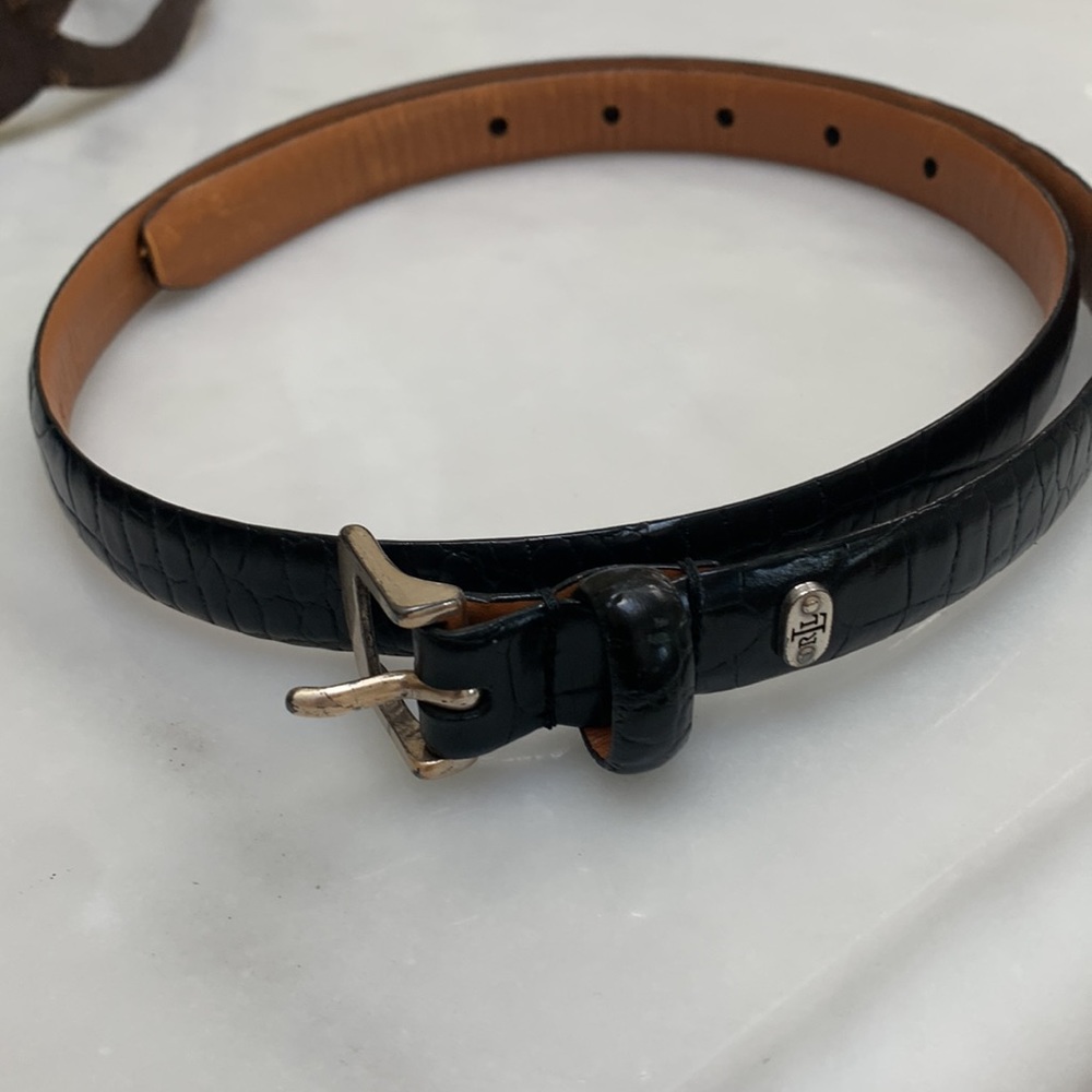 Ralph Lauren thin black leather belt,